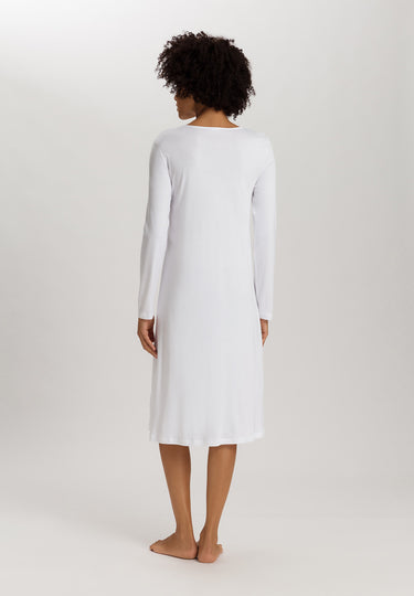 Belina Round Neck Cotton Nightgown | White 74824-101